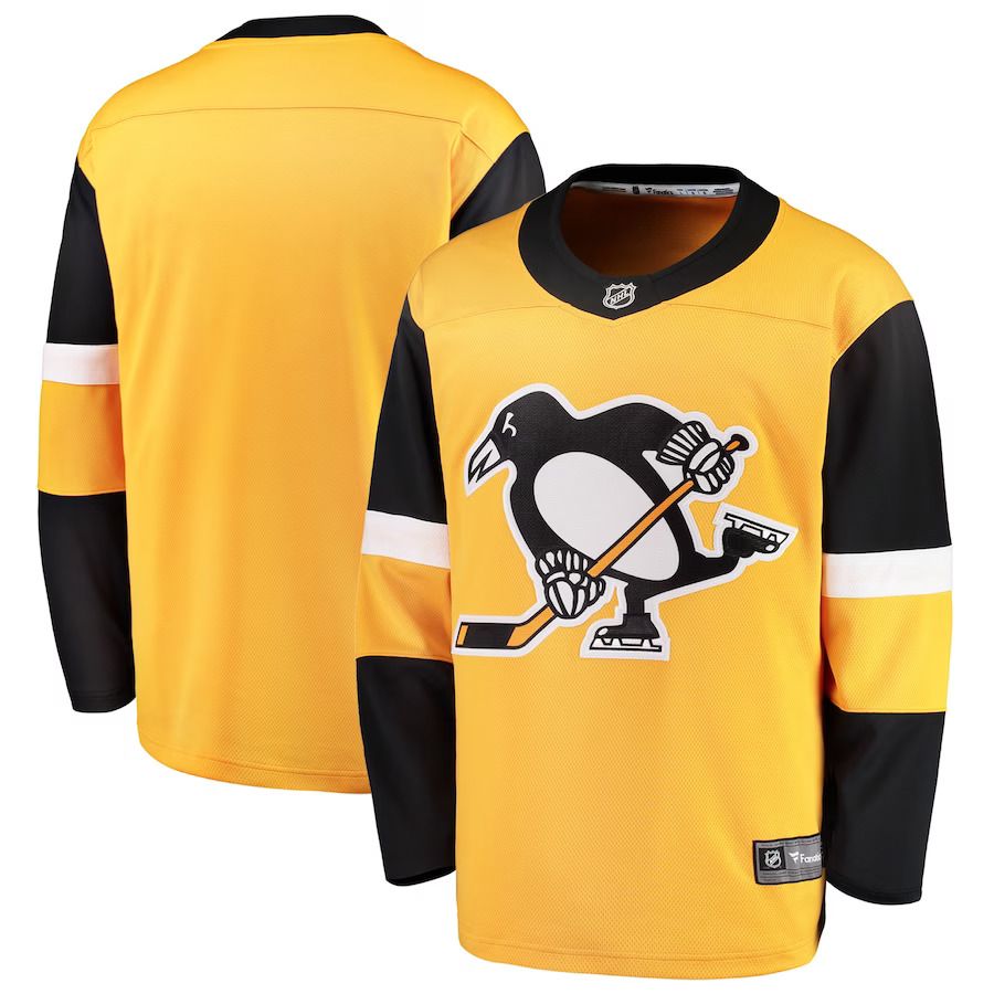 Men Pittsburgh Penguins Fanatics Branded Gold Alternate Breakaway NHL Jersey->customized nhl jersey->Custom Jersey